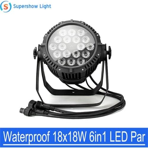 Remote LED Par IP65 Waterproof 18X18W RGBWAUV 6in1 PAR/Disco Light DMX512 Control LED Wash Light Stage Professional DJ Equipment