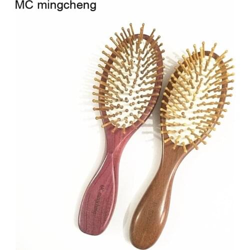 MC Violet Wood Red Sandalwood Comb Detangling Airbag Brush Detangle Healthy Care Spa Massage Antistatic Hair brush Styling Tools