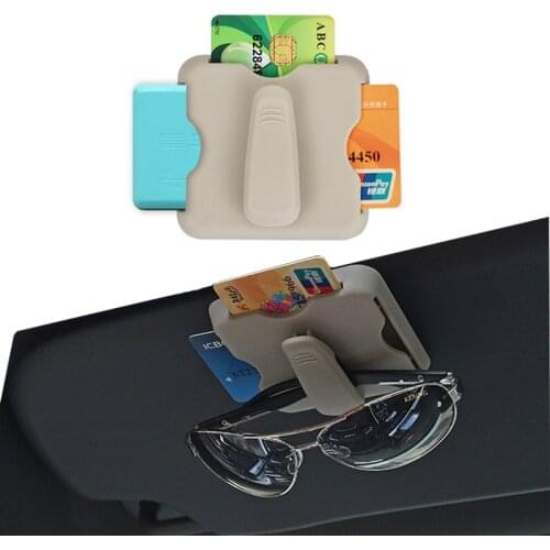 Car Sun Visor Clip Stowing Tidying Card Bag Car Organizer For KIA Rio Ceed Sportage Mazda 3 6 Cx-5 Peugeot 206 307 308 207