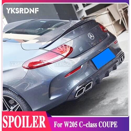 Carbon Fiber Black Rear Trunk Spoiler Wing for Mercedes Benz C Class W205 C205 C63 AMG Sedan Coupe 2015-2019 PS-M Style