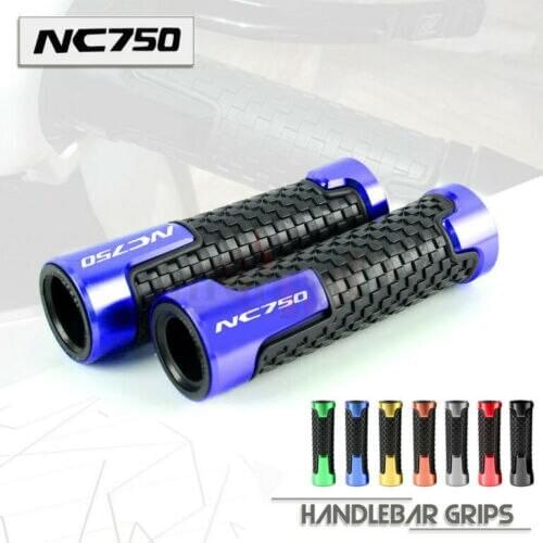 7/8"22mm Motorcycle Accessories Universal CNC Aluminum+Rubber Handle Grips for Honda NC750 NC750X NC750S 12-2019