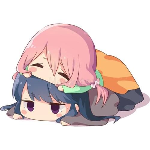 Car Styling Vinyl Stickers for Cartoon Lovely YuruCamp Anime Graphics Motor Bikes Keyboard Decal Waterproof