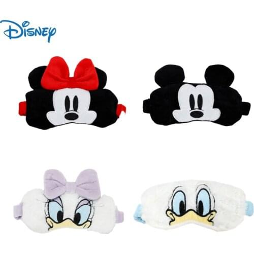 Disney Minnie Mickey Sleeping Blackout Eye Mask Donald Duck Daisy Cartoon Cute Soft Makeup Couple Hair Band Eye Mask Dual Use