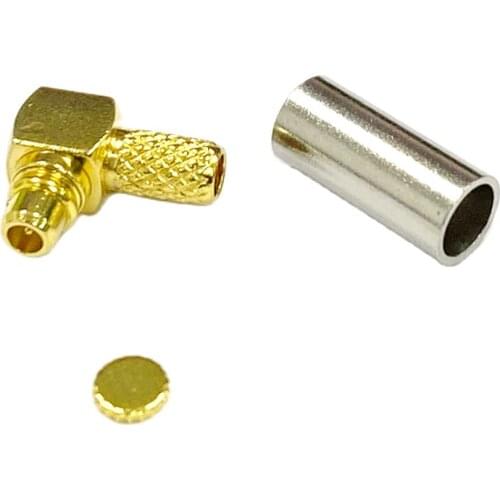 1pc MMCX plug male Crimp RF COAX Connector RG316 RG174 LMR100 Right Angle type