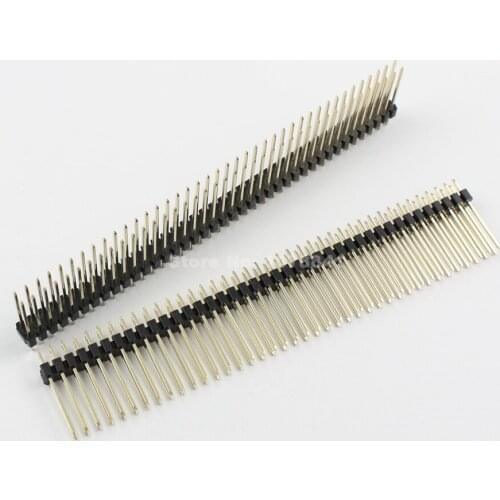 10 Pcs Per Lot Gold Plated 2mm 2.0mm Pitch 2x40 Pin Male Double Row Long Pin Header Strip 15mm