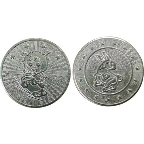 100pcs 23*1.8mm Lovely Arcade game Coin Token Stainless Steel Rabbit Pleasant Goat Coins Tokens for Arcade Machines