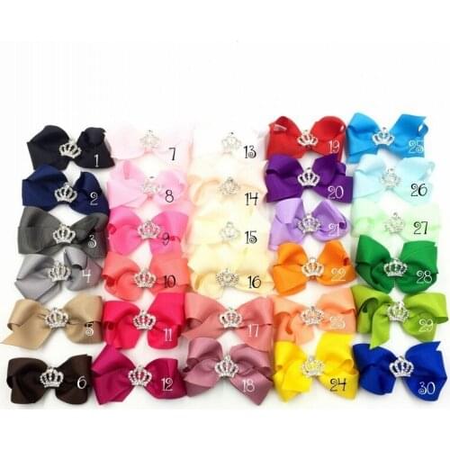 120pcs/lot 3" Wholesale Newborn Hair Clips Bow For Women Girls Hair Grosgrain Bows Clip For Baby Hair Accessories Flower Supply