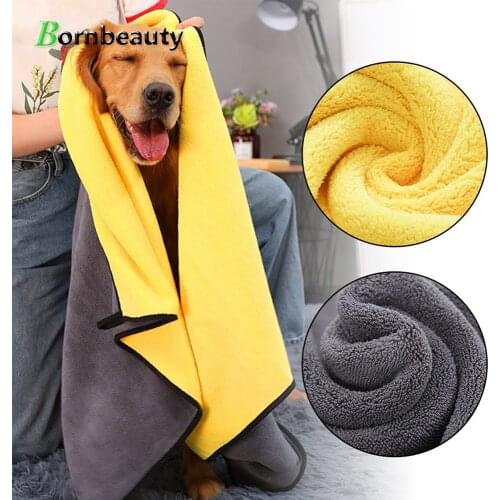 140x70cm Pet Bath Towel Oversized Microfiber Towel for Small Dogs and Large Dogs Golden Teddy Cats Rabbits Pets Absorbing Water