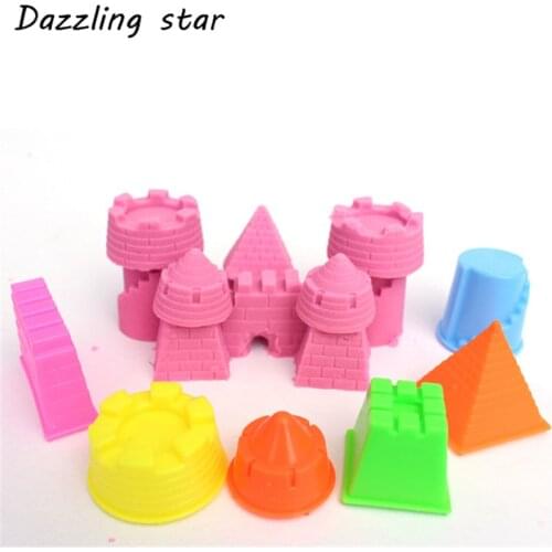 6Pcs/Set Baby Child Kid Model Building Kits Portable Castle Sand Clay Mold Building Pyramid Sandcastle Beach Sand Toy