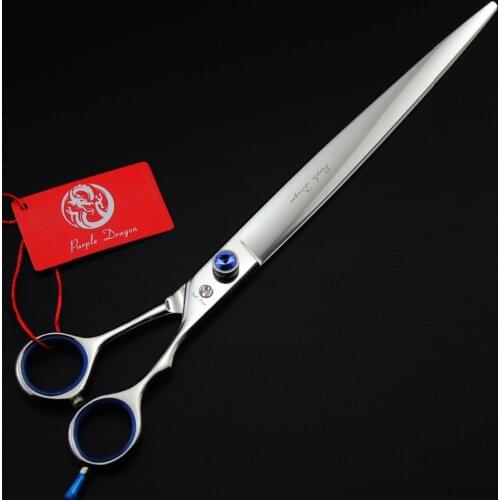 634# 10inch Brand Purple Dragon TOP GRADE Curving Hairdressing Scissors 440C Big Gem Cats Dogs Pets Cutting Scissors Hair Shears