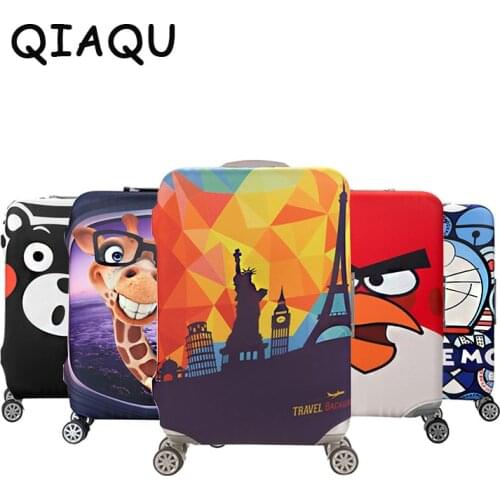 QIAQU Brand Travel Thicken Elastic Color Luggage Suitcase Protective Cover, Apply to 18-32inch Cases, Travel Accessories 2017