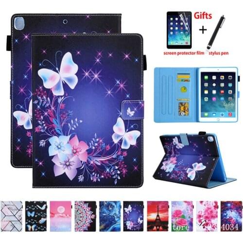 Case For iPad 9.7 2017 2018 5th 6th Generation Cover Funda For iPad Air 1 2 iPad Pro 9.7 Fashion butterfly Stand Shell +Gift