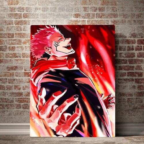 Home Decor Canvas Jujutsu Kaisen Anime Red Handsome Painting Pictures Wall Art Prints Modular Poster For Living Room Framework