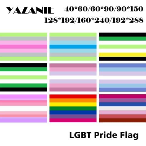 YAZANIE Single Double Sided Agender Feminine Masculine Agender Neutral Neutrois Bigender Woman Man Lgbt Rainbow Pride Flag