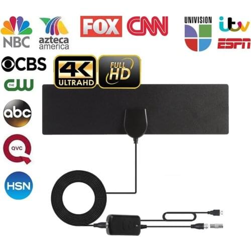 Kebidumei 50 Miles 1080P Indoor Digital TV Antenna Signal Receiver Amplifier TV Antena HDTV Antennas Aerial for Mini DVB-T/T2