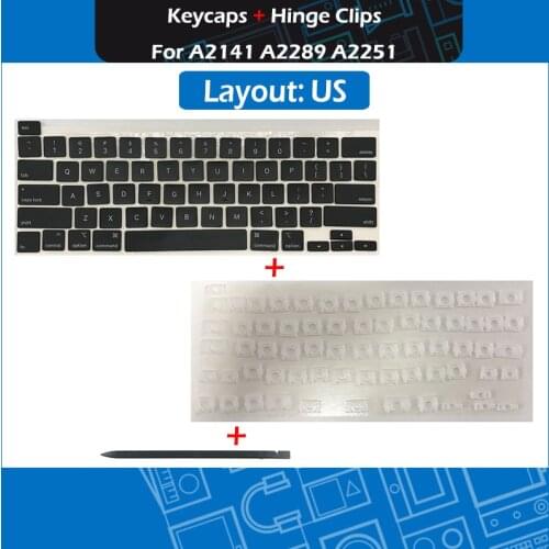 Laptop A2141 A2289 A2251 Keycaps Scissor Clips set For Macbook Pro Retina 13" 16" Key Cap Keys with Hinges 2019 2020