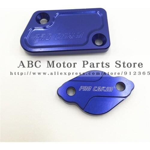 CNC Front & Rear Brake Reservoir Fluid Cover Fit YZ125 YZ250 YZ250F YZ450F YZ250FX Motorcycle MX Enduro Motocross Dirt Bike