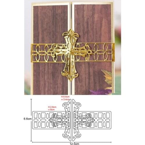 Metal dies Lace Cross Cover Embossing Frame Cutting Dies for DIY Scrapbooking dies Paper Card Making Photo Decoration Craft Dies