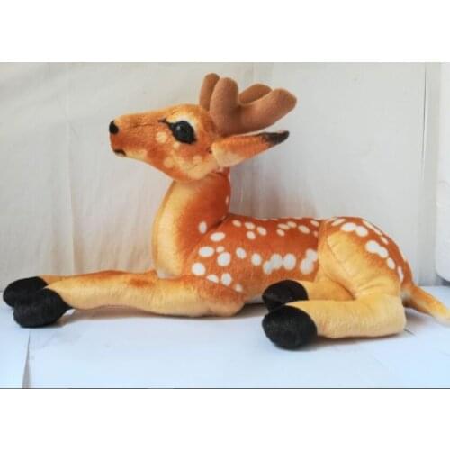 Cute plush real life sika deer toy simulation small sika deer doll gift about 40cm xf2989