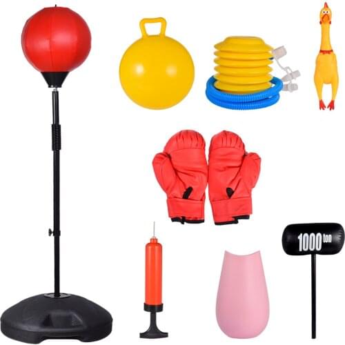 Vertical Boxing Speed Ball Set Decompression Tumbler Sandbag Inflatable Speed Ball Boxing