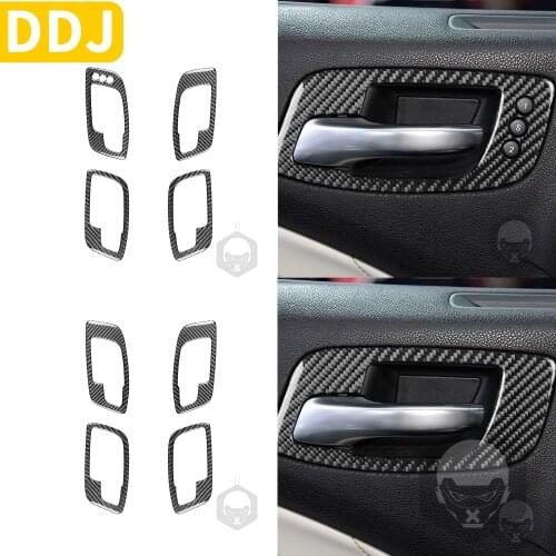 Door Handle Frame Trim Sticker Seat Control Button Cover For Dodge Charger LD 2015+ Carbon Fiber Decal Interior Car Accessories