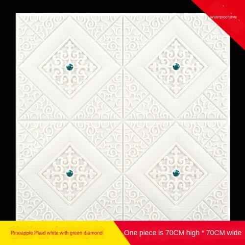 Grid Sticker Diamond 3D Wall Stickers DIY Self Foam Waterproof Decor Wall Covering Wallpaper For TV Background Kids Living Room