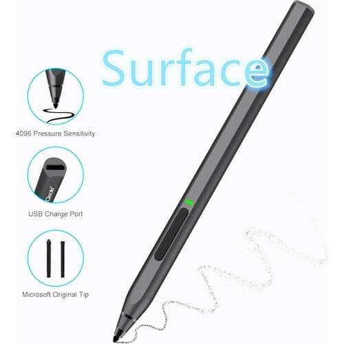 Professional 4096 Level Pressure Capacitive Touch Stylus Pen For Surface Pro3 4 5 6 7 Tablet ASUS HP Laptop With Magnetic Palm