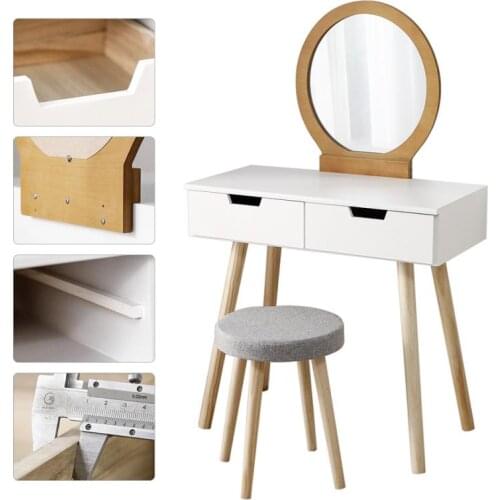 Dressing Table Storage Cabinet Modern Simple Makeup Table Dresser With Stool Mirror Nordic Vanity Desk Corridor Bedroom Furnitur