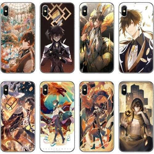 Silicone Phone Case Genshin impact zhongli For Huawei Honor 20 10i 9X 10 Lite 8S 8C 8X 7C 7X 7A 6C Pro 6 6A 6X 5C V10