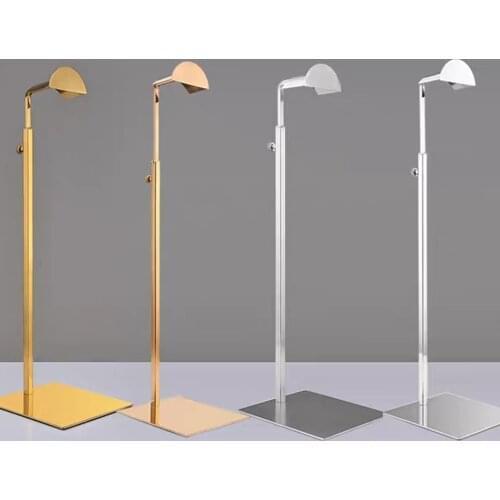 Polished Gold/Silver Hanging Bag Handbag Rack Display Stand Purses Single Hook Adjustable Height Display Stand Rack