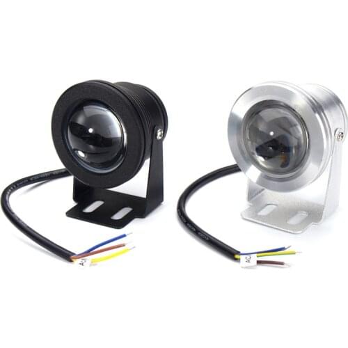 LED Underwater Lamp Light DC 12V 10W IP68 Waterproof Swimming Pool Marine Boat Yacht Fishing Lamp LED Floodlight Blue Lighting