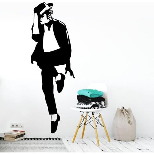 Dancer Dance Star Wall Decal Michael Jackson Dancer Boys Room Decor Wall Sticker Vinyl Removable Home Decoration Poster Z527