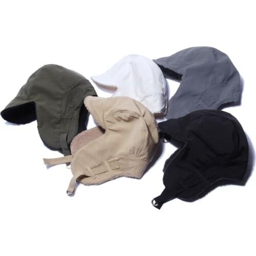 Outdoor Paratrooper Air Force Aviator Pilot Wool Winter Cap Camping Hunting Hat One Size