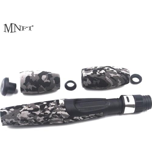 MNFT 1 Set Camoulage EVA Bait Cast / Spinning Fishing Rod Handle Split Grip Kit Grip with Reel Seat for Rod Building