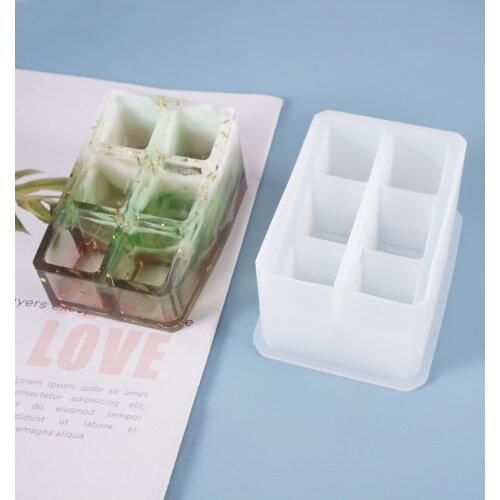1pcs Lipstick Storage Box Silicone Mold Crystal Drop Gel Silicone Moulds Tool Moulds UV Epoxy Resin Decorative Craft