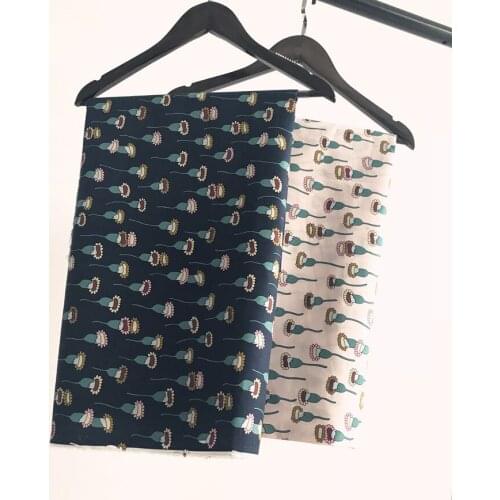 Cactus vintage fabric Retro style fabric Calico Printed cotton fabric for DIY Bag 1order=50cm*140cm