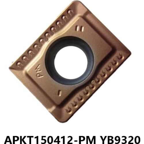 100% Original APKT 150412 APKT150412-PM YB9320 Carbide Inserts Lathe Cutter for Stainless Steel APKT1504