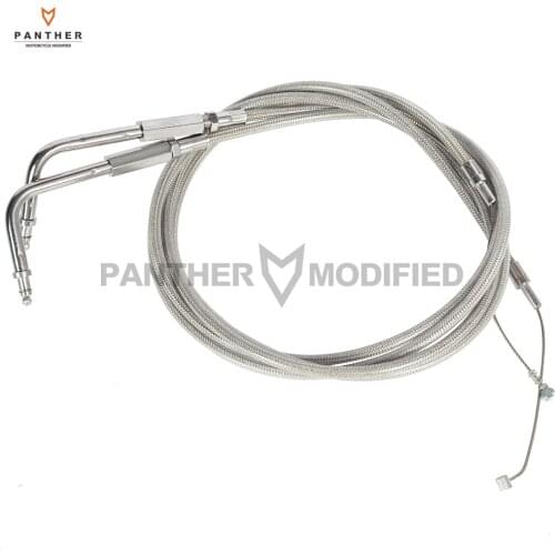 2 Pcs 31-3/4" 80cm Motorcycle Throttle Cable Moto speed line case for Harley Sportster XL883 XL1200 1996-2005 2006