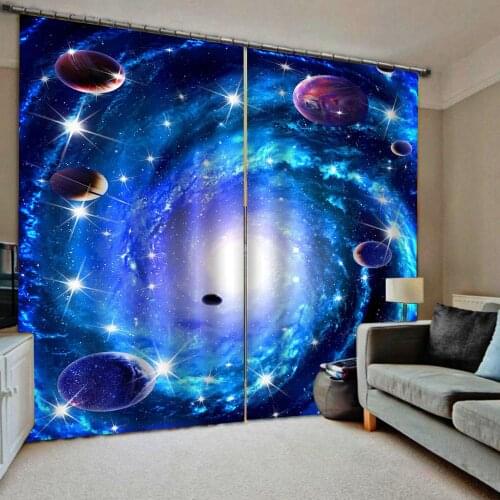 3D Digital Printing Earth Vortex Scenery Shower Curtain For Living room bedroom Drapes
