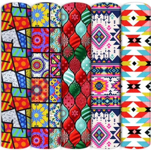 Aztec Geometric Patchwork Polyester Cotton Fabric For Tissue Sewing Quilting Fabrics Needlework Material DIY Handmade,c17279