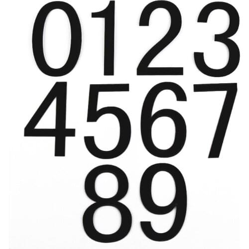 House Number Address Plaque Plates Mirror Digital Wall Stickers For Office Cabinet Door Numbers Sticker Decor 0-9 Number Plates