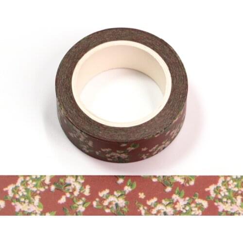 NEW 10pcs/Lot Decorative Cute Red Flowers Japanese Washi Tapes DIY Scrapbooking Planner Adhesive Masking Tape Kawaii Stationery