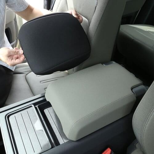 For Land Rover Defender 110 130 2020 2021 Black Sponge Cloth Car Seat Center Armrest Box Protective Cover Accessories