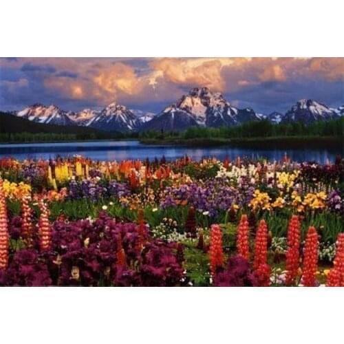GRAND TETON SCENIC SHRINK WRAPPED NATURE MOUNTAINS Silk Cloth Poster Art Bedroom Decoration