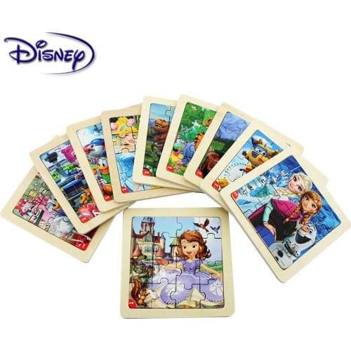 Disney Frozen Princess Mickey Printed Puzzle Learning Education Interesting Wooden Toys For Children Kids Gift Brinquedos