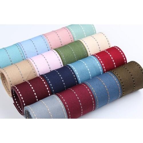 Kewgarden Wholesale 38mm 25mm 9mm Dotted Line Stripe Satin Ribbons Handmade Tape DIY Bowknot Ribbon Accessories Riband 50y/lot