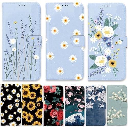 Cute Flower Case For Samsung Galaxy A72 A52 A32 A51 A50 A71 A42 A41 A40 A21S A20e A12 A11 Flip Leather Wallet Card Holder Stand