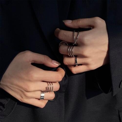 Fashion New Hip Hop Gold Silver Pearl Paved Adjustable Suit Rings Light Luxury Jewelry for Women Men Cool Guys' Party Accessory