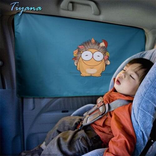 Cartoon Children Car Sunshade Curtain Sunscreen Sticker Heat Insulation Sun Block Magnet Net Car Side Curtain Shading Plate 55