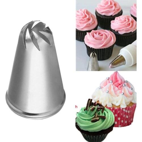 Stainless Steel DIY Flower Spiral Icing Piping Nozzle Tips Fondant Sugar Craft Decorating Tool